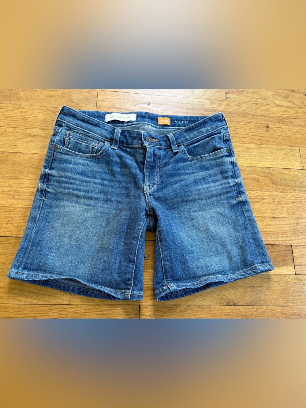 Pilcro by anthropology Blue Denim classic shorts size 25